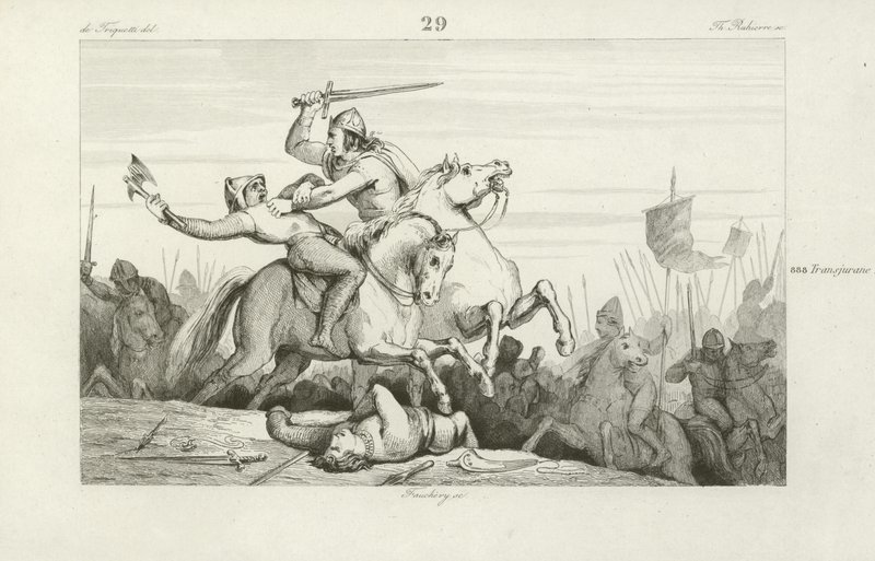 Odo, kung av västra Frankrike, slåss mot vikingarna av French School