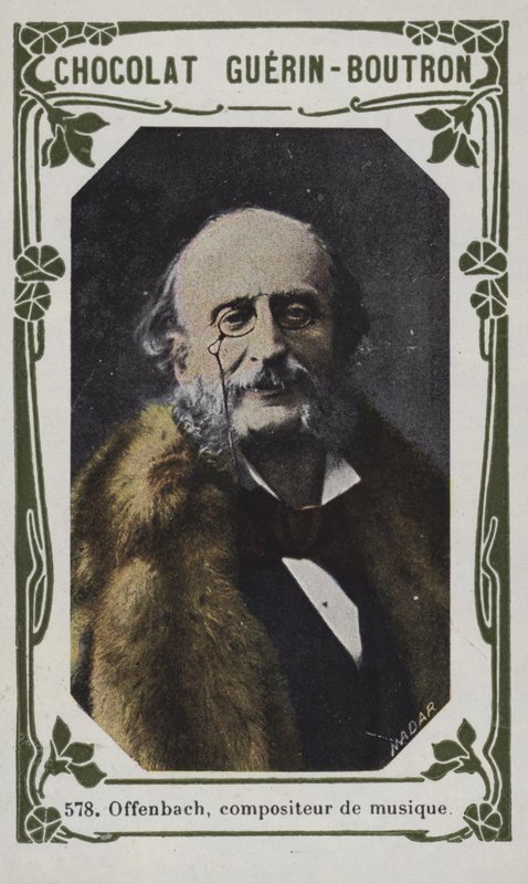 Offenbach, kompositör (färgad bild) av French School