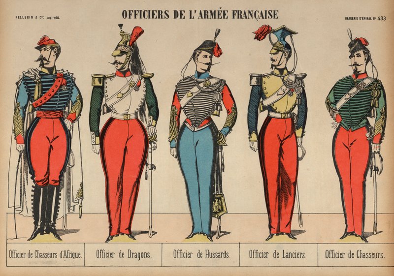 Officerare från den franska armén av French School