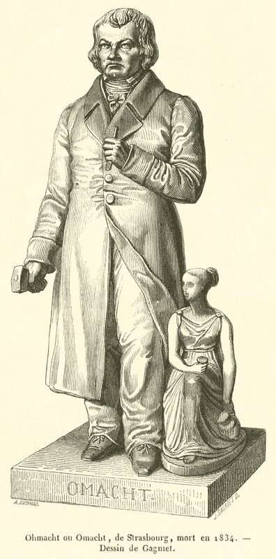 Ohmacht eller Omacht, från Strasbourg, dog 1834 (gravyr) av French School