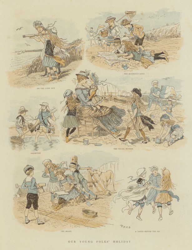 Våra unga människors semester (chromolitho) av French School