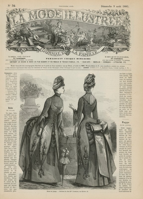 Sida från La Mode Illustree av French School