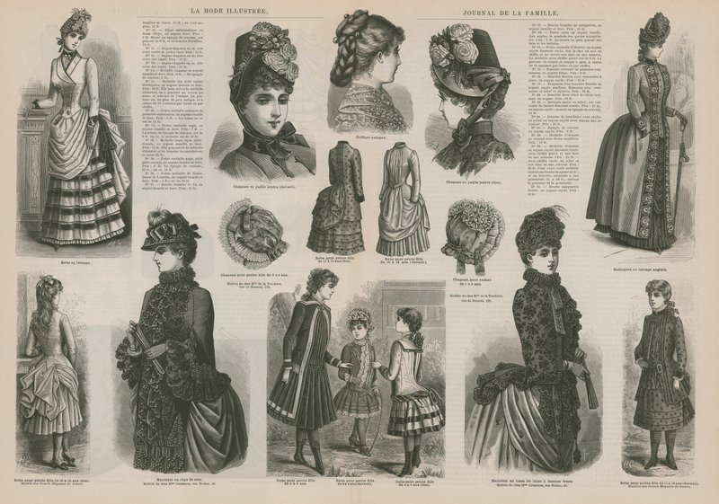Sida från La Mode Illustree av French School
