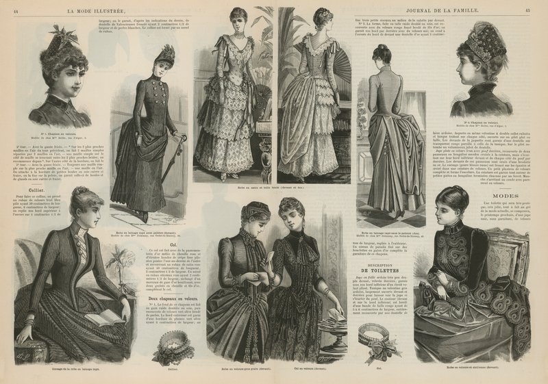 Sida från La Mode Illustree av French School