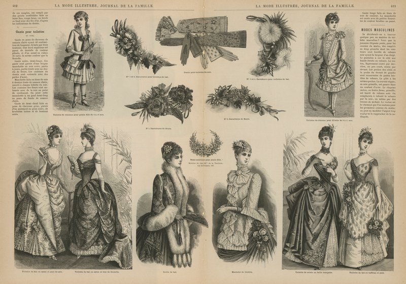 Sida från La Mode Illustree av French School