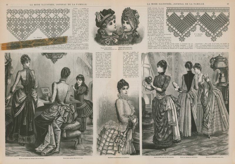 Sida från La Mode Illustree av French School