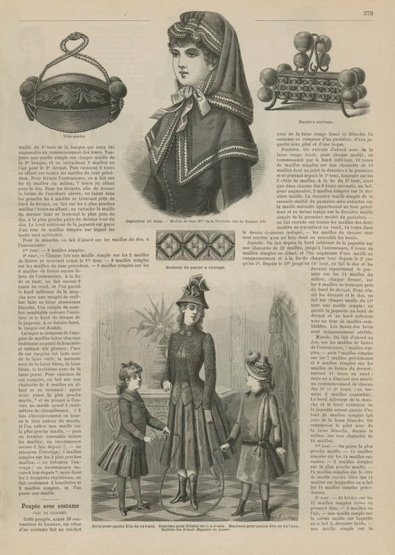 Sida från La Mode Illustree, 1885 av French School