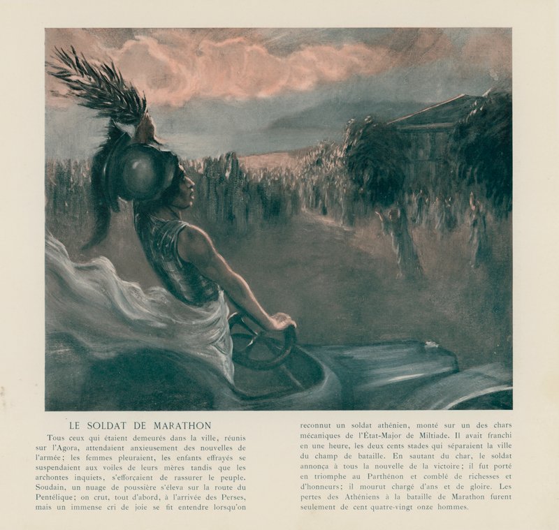 Sida från Panhard & Levassors katalog (färg litho) av French School