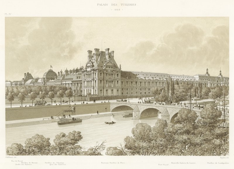 Tuileriepalatset, 1869 av French School