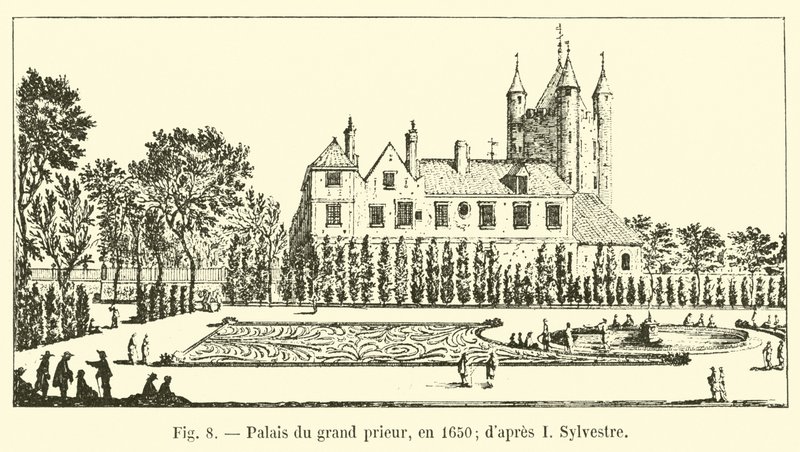 Grand Priorpalatset, 1650; efter I Sylvester av French School