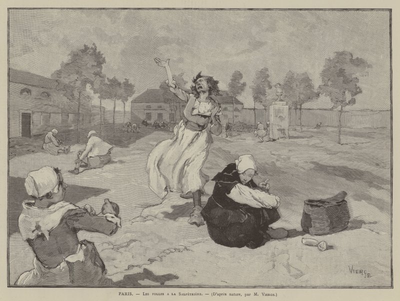 Paris, Les folles a la Salpetriere (gravyr) av French School