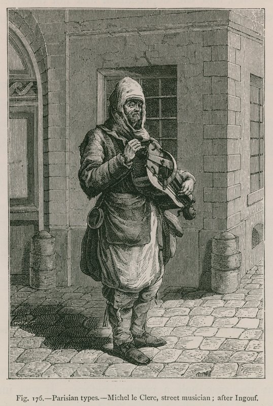 Parisian Types, Michel le Clerc, gatumusiker; efter Ingouf av French School