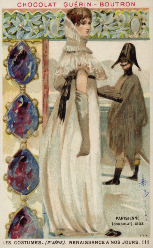 Parisiska mode på konsulatet, 1803 av French School