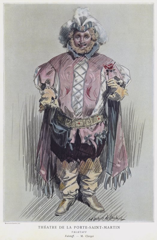 Paul Clerget i titelrollen i Falstaff av French School