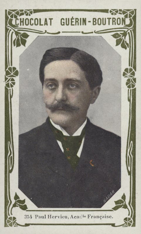 Paul Hervieu, Franska akademin (färgad bild) av French School