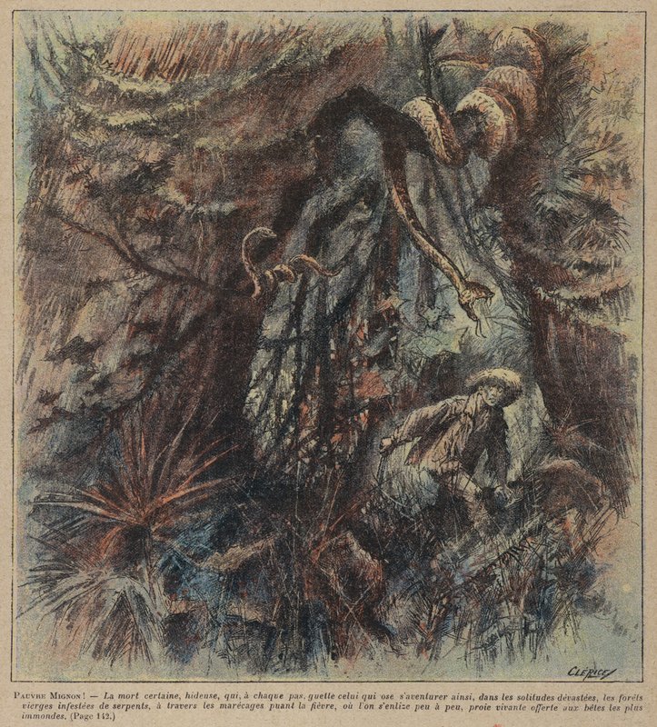 Pauvre Mignon av Edmond Ladoucette (färglitografi) av French School