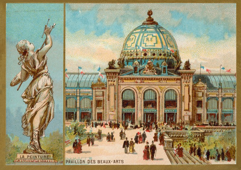 Pavilion of Fine Arts, Exposition Universelle, Paris (chromolitho) av French School