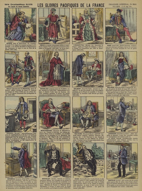 Frankrikes fredliga härligheter (färg litho) av French School