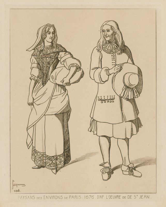Bönder i närheten av Paris, 1676 av French School
