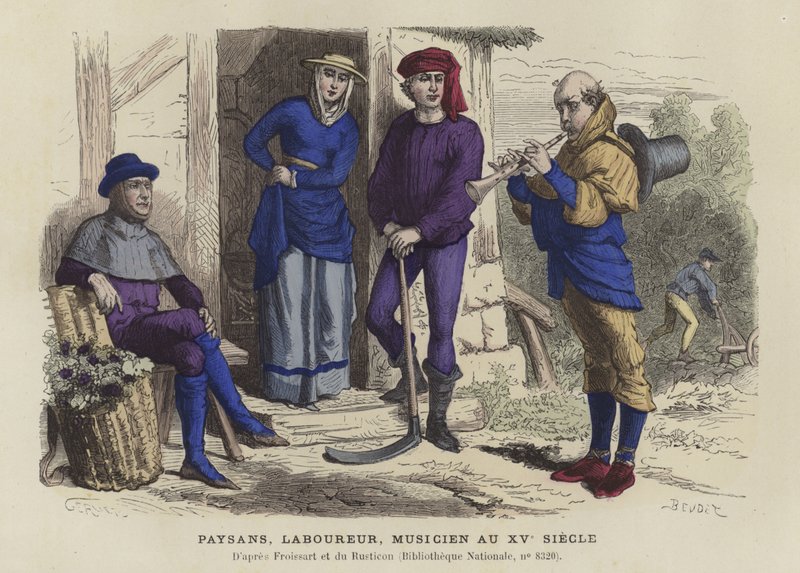 Bönder, arbetare och musiker, 1400-talet av French School