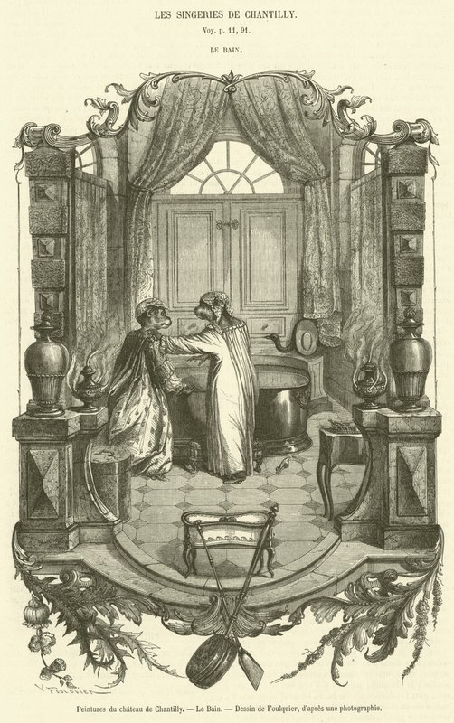 Målningar av Château de Chantilly, Le Bain (gravyr) av French School