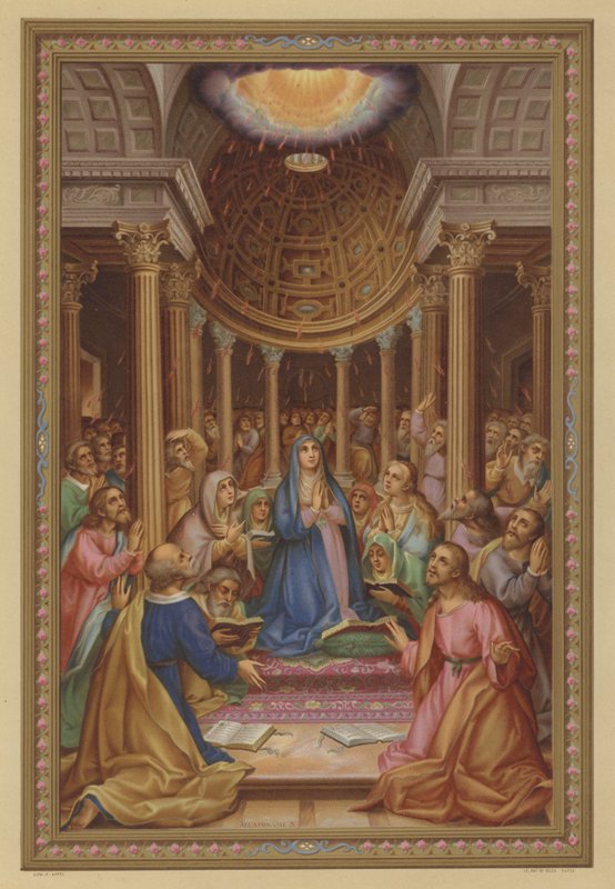 Pingst (chromolitho) av French School