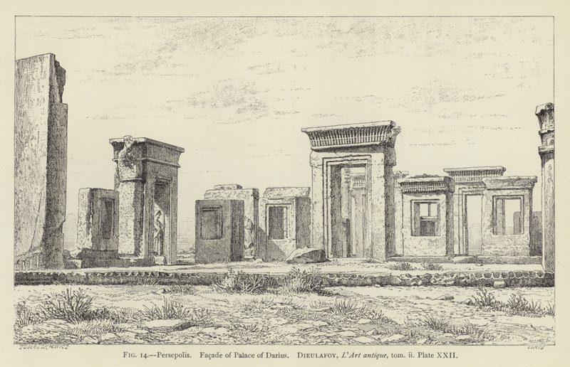 Persepolis, Fasad av Darius-palatset av French School