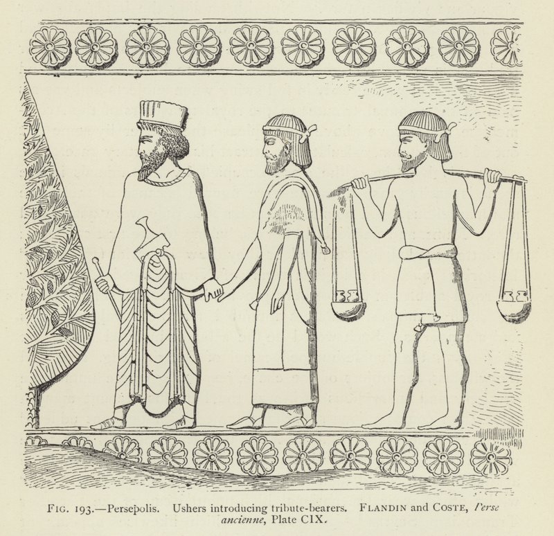 Persepolis, Ushers introducerar hyllningsbärare av French School
