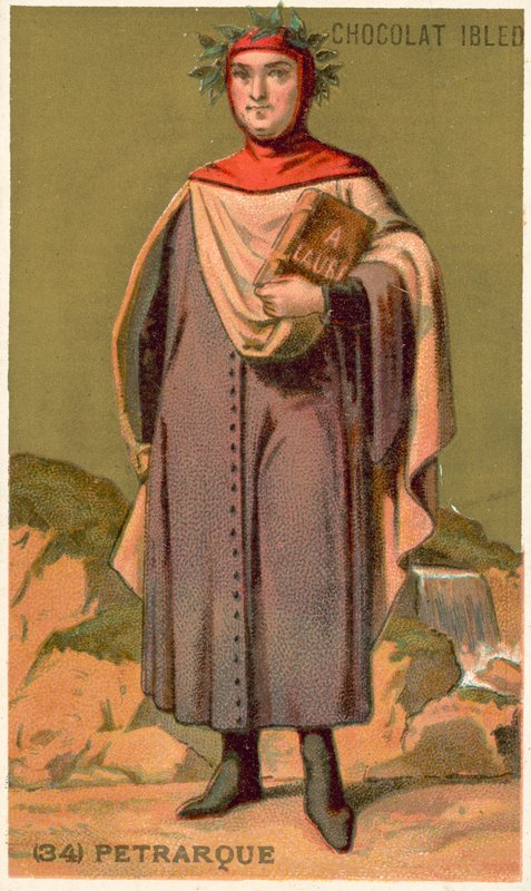 Petrarca, italiensk renässansforskare och poet av French School