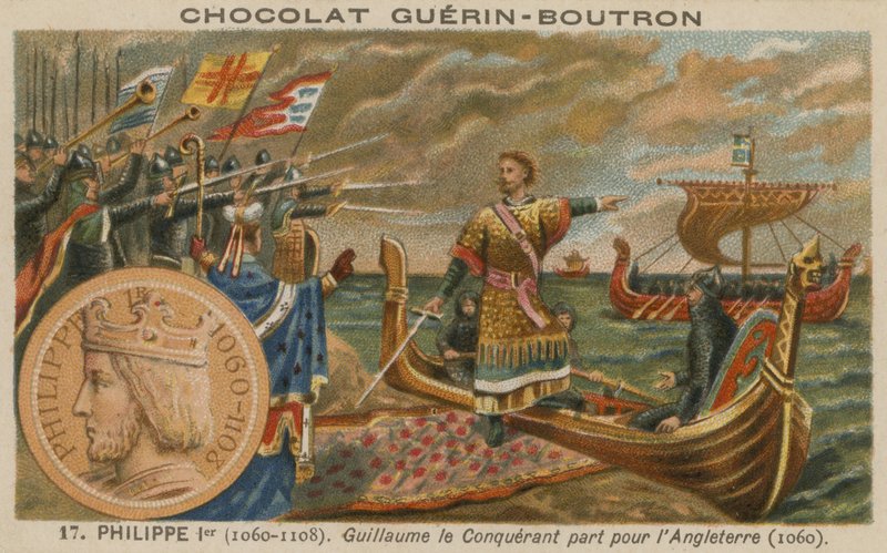 Filip I, kung av Frankrike: Vilhelm Erövraren på väg till England, 1060 av French School