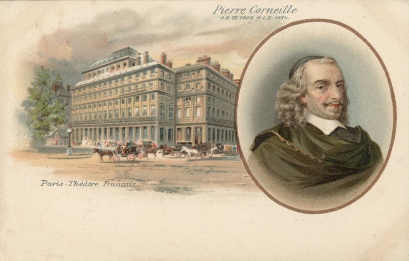 Pierre Corneille (färg litho) av French School