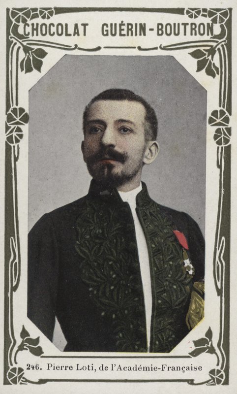 Pierre Loti, från Academie-Francaise (färgad bild) av French School