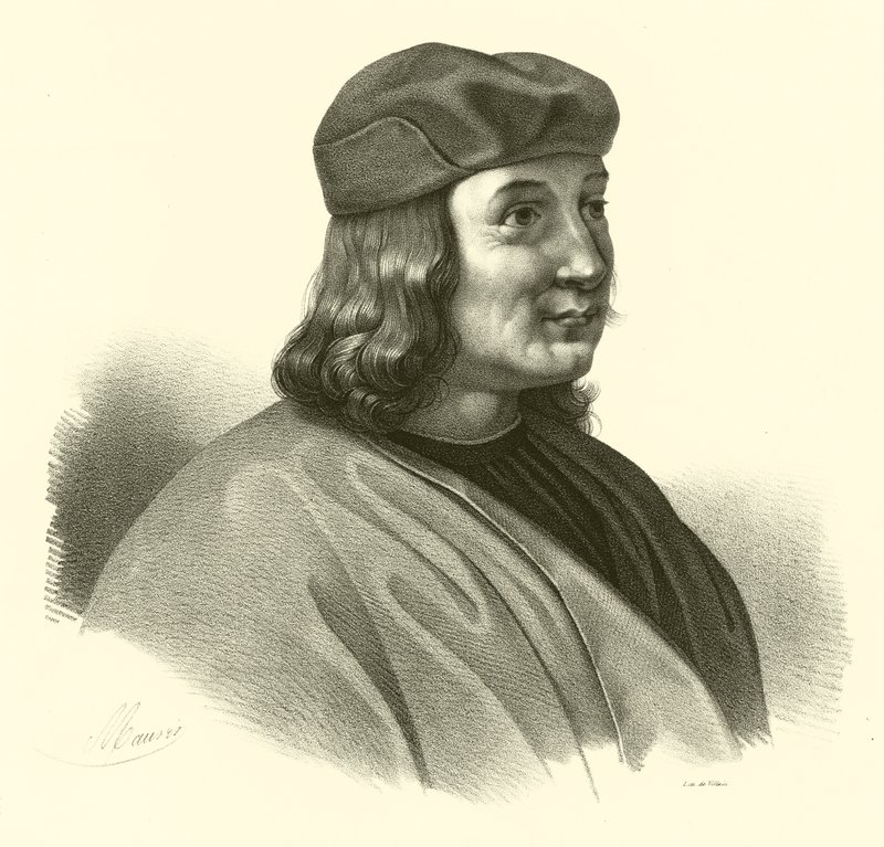 Pietro Perugino, född Pietro Vannucci, porträtt av French School