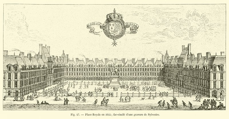 Kungliga torget 1645; faksimil av en gravyr av Sylvestre av French School