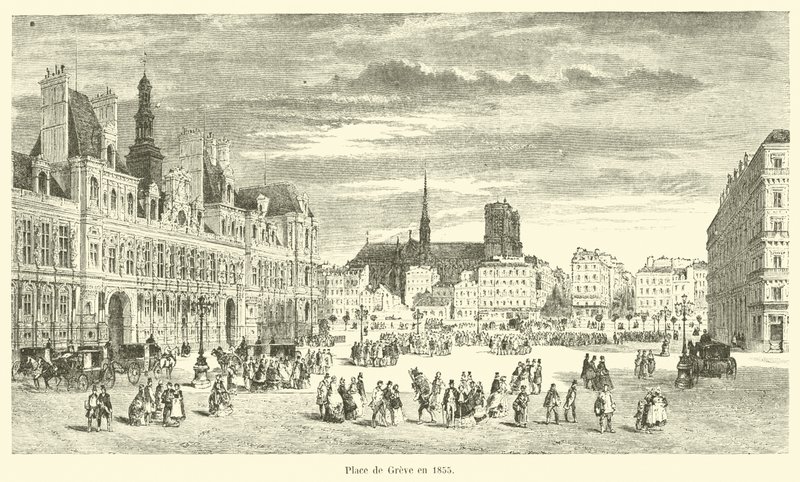 Place de Greve 1855 av French School