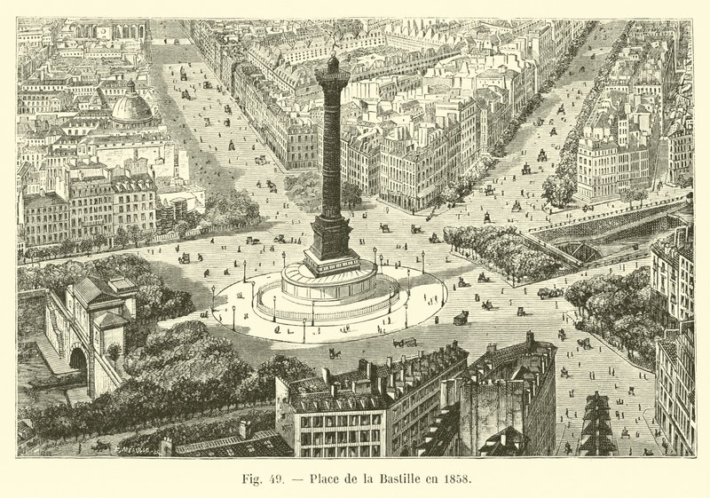 Place de la Bastille 1858 av French School