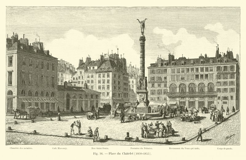 Place du Chatelet, 1820-1855 av French School