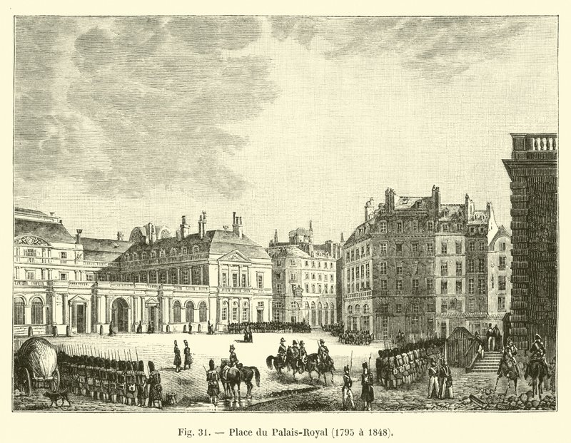 Place du Palais-Royal, 1795 till 1848 av French School