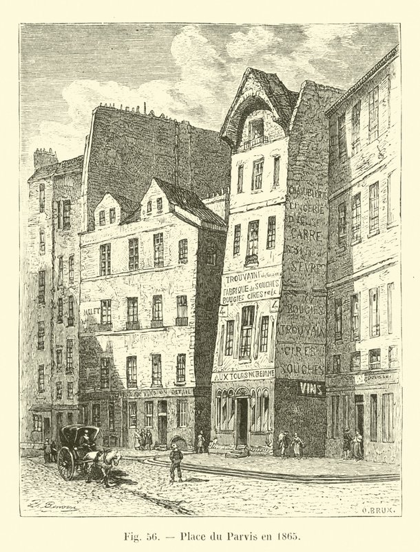 Place du Parvis 1865 av French School