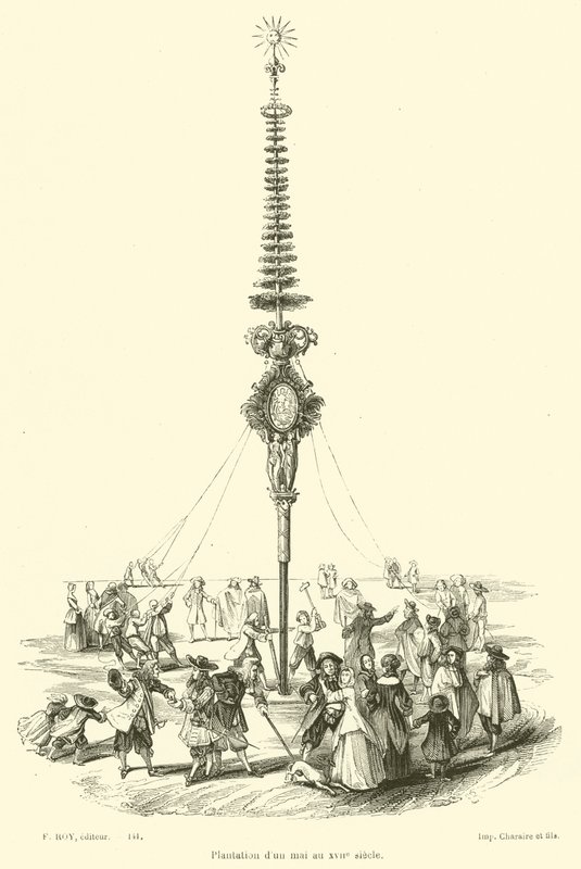 Plantage av en maj på 1600-talet (gravyr) av French School