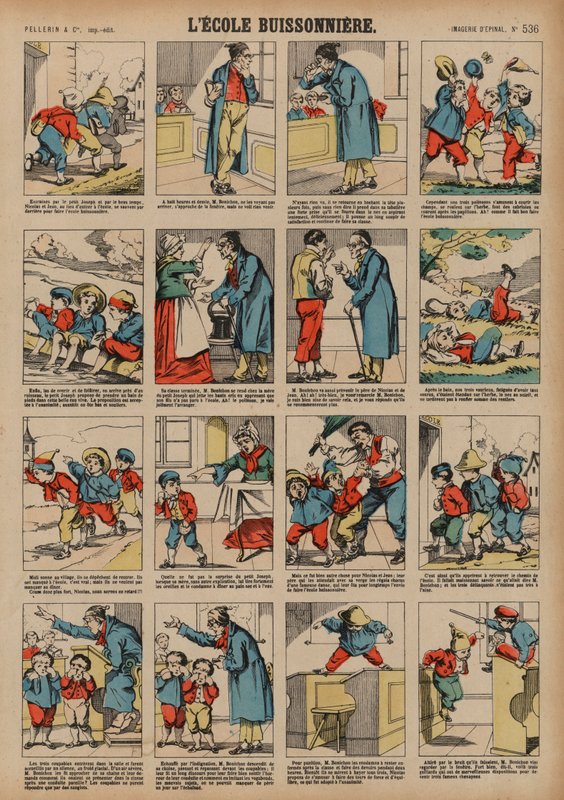 Skokare från skolan (färgad gravyr) av French School