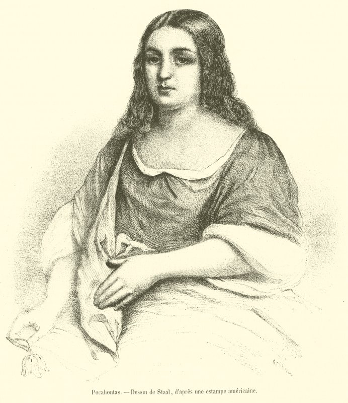 Pocahontas (gravyr) av French School