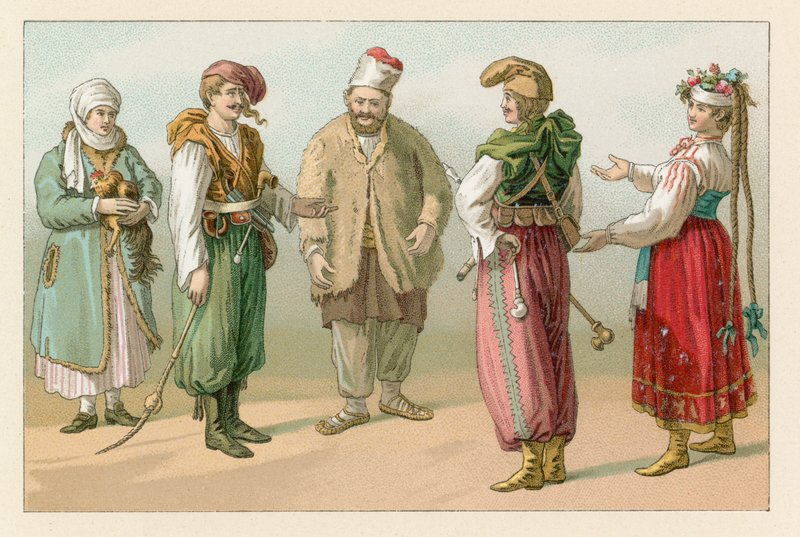 Polen Costumeswed av French School