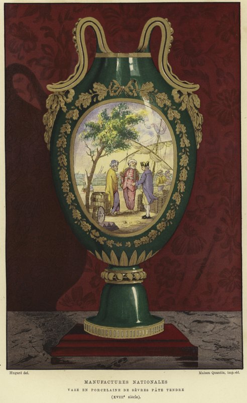 Porslinsvas från Manufacture nationale de Sevres, Frankrike av French School
