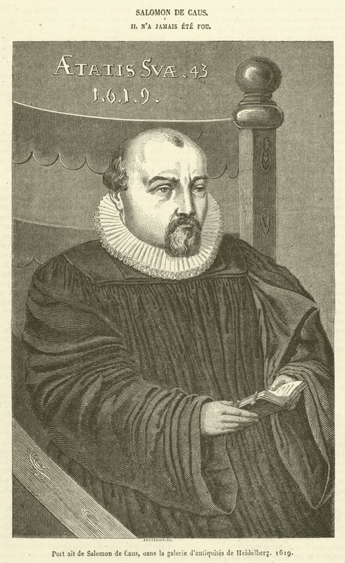 Porträtt av Salomon de Caus, i Heidelbergs antikvitetsgalleri av French School