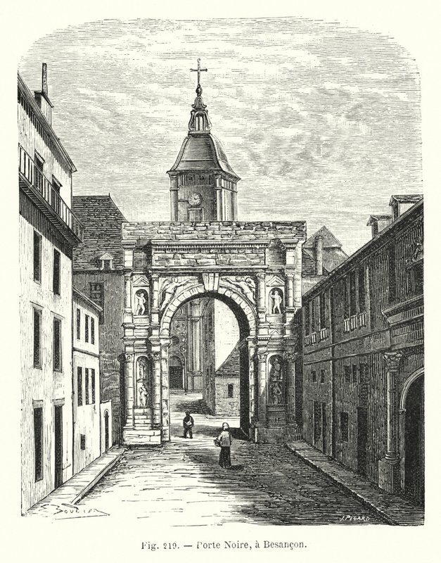 Black Gate, i Besançon (gravyr) av French School