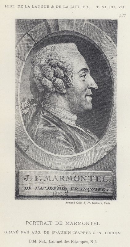 Porträtt av Marmontel (litho) av French School