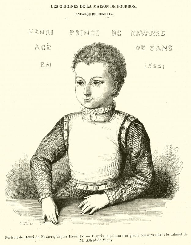 Porträtt av Henrik av Navarra, från Henrik IV (gravyr) av French School