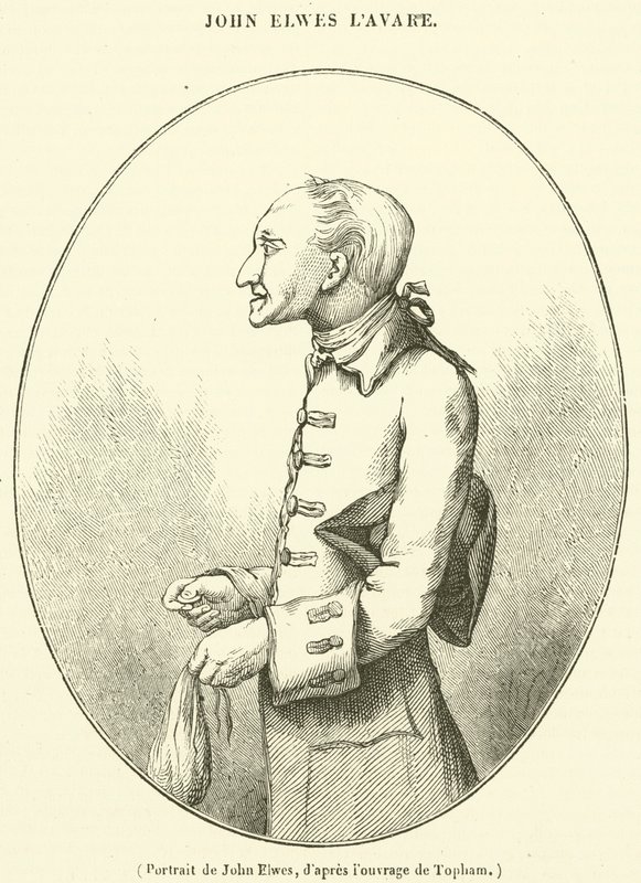 Porträtt av John Elwes (gravyr) av French School