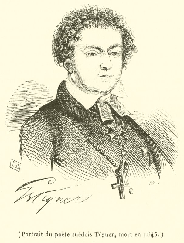 Porträtt av den svenske skalden Tegner, död 1845 av French School